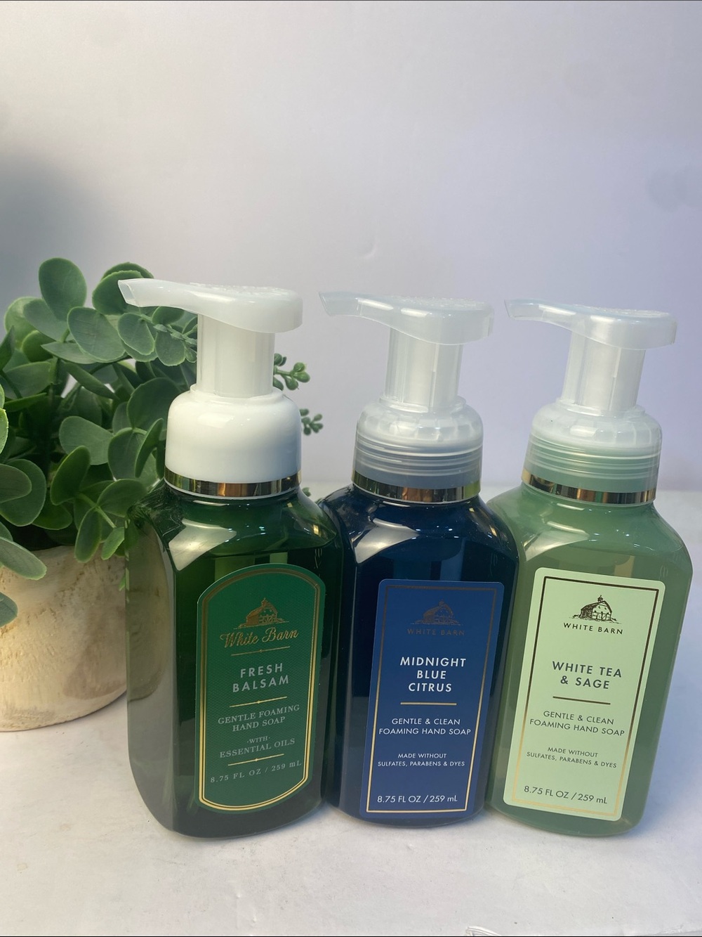 Assorted White Barn BBW 3-New Gentle Foaming Hand Soaps
